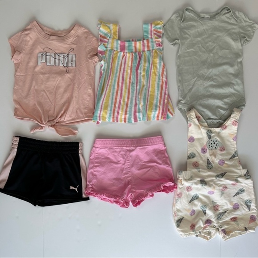 Bundle Baby Girl Clothes / Kids Collection with Pink,and Multicolor Outfits